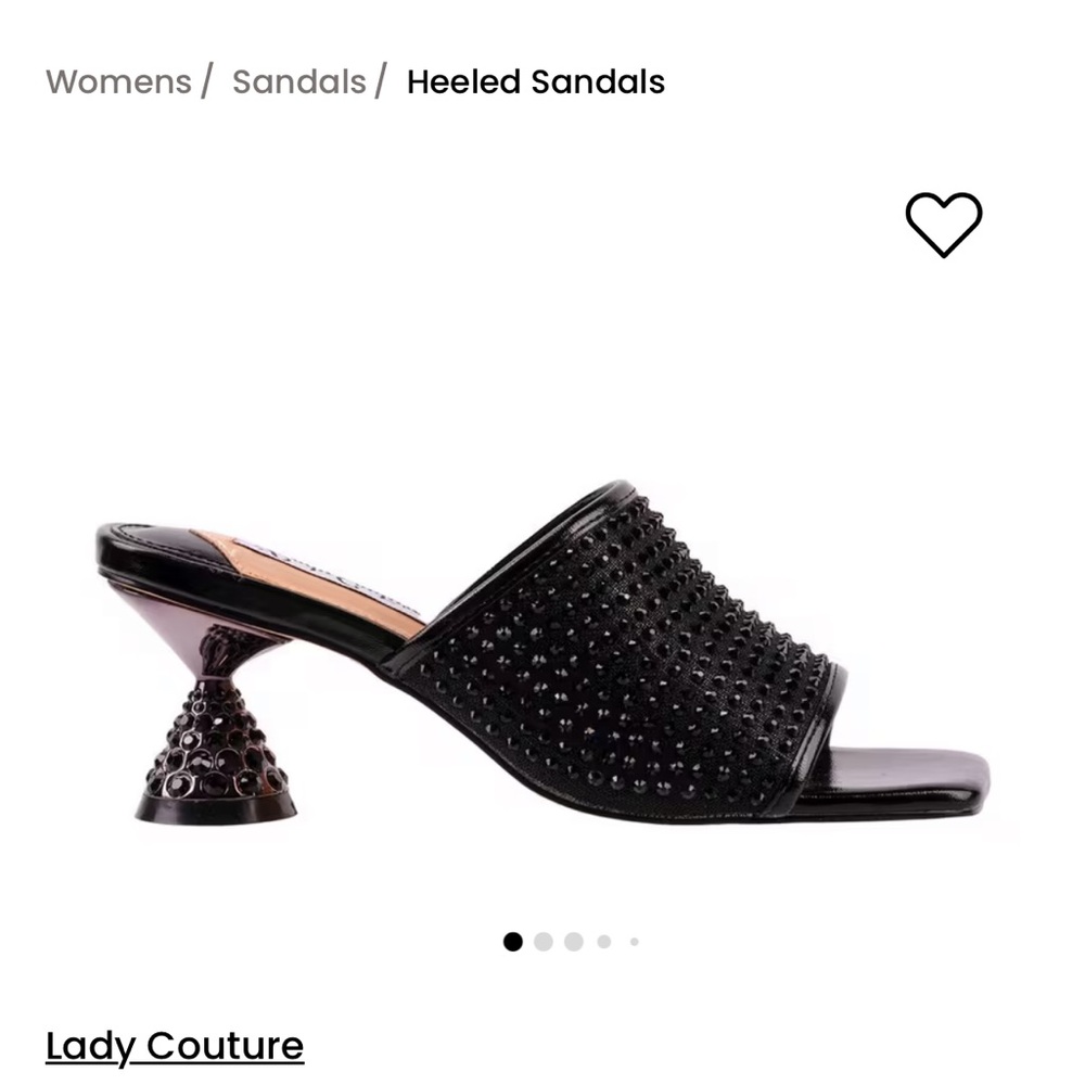 Black Strappy Heels with Medium Slim Profile